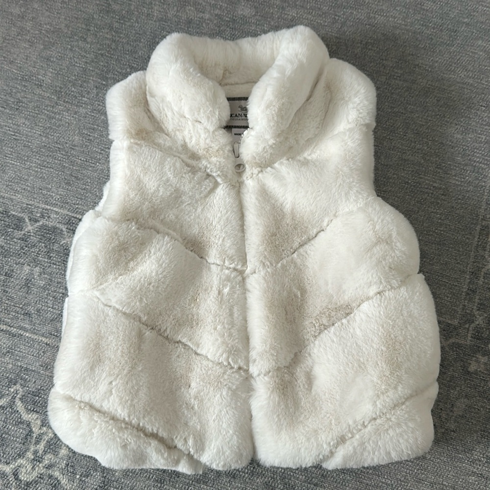 Toddler faux fur vest